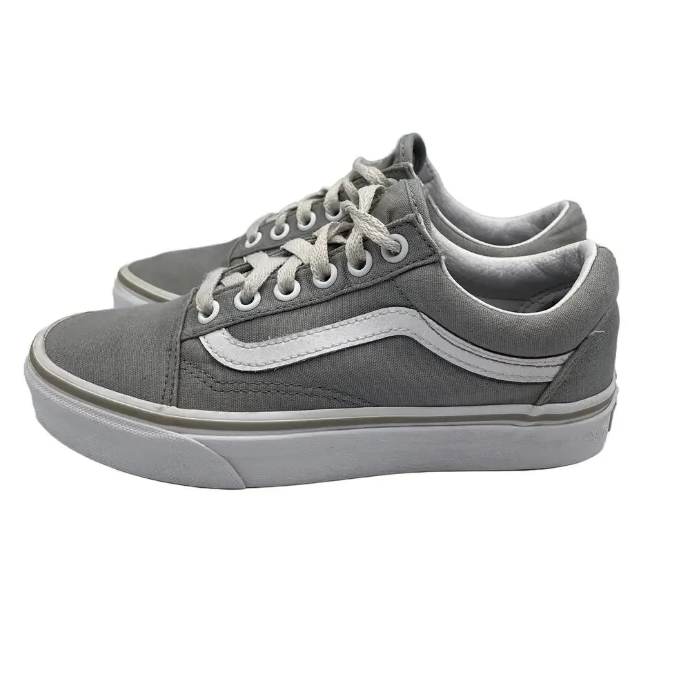 Vans Ward Skate Canvas Shoes Gray Taupe Casual Low Womens Size 5